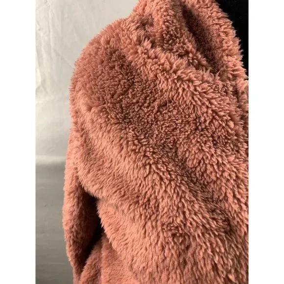 Striped Zip Up Hooded Teddy Jacket - Picture 5 of 5